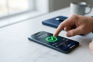 Paiement instantané virement bancaire smartphone transaction rapide
