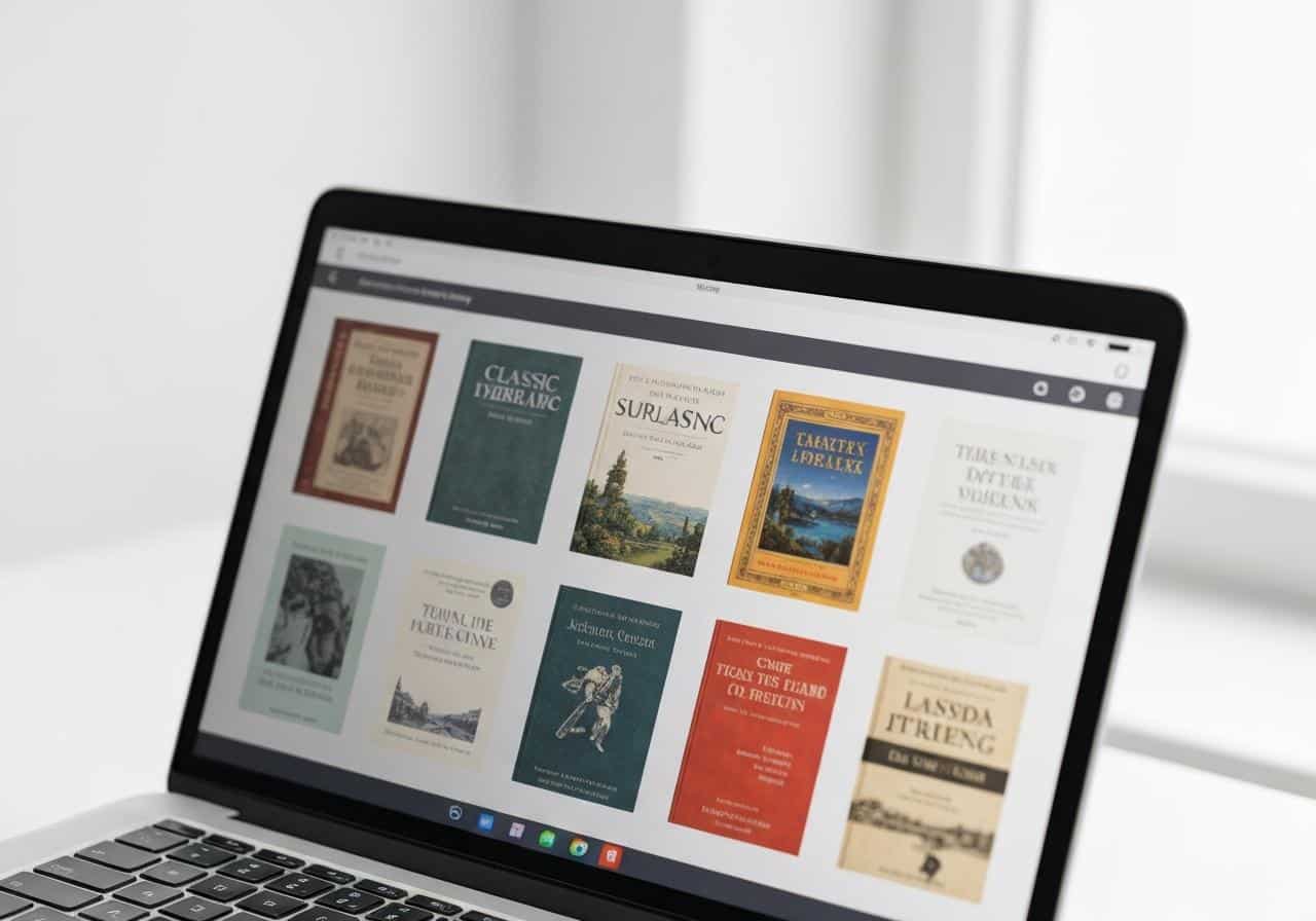 Interface Gallica ebooks sur écran d'ordinateur