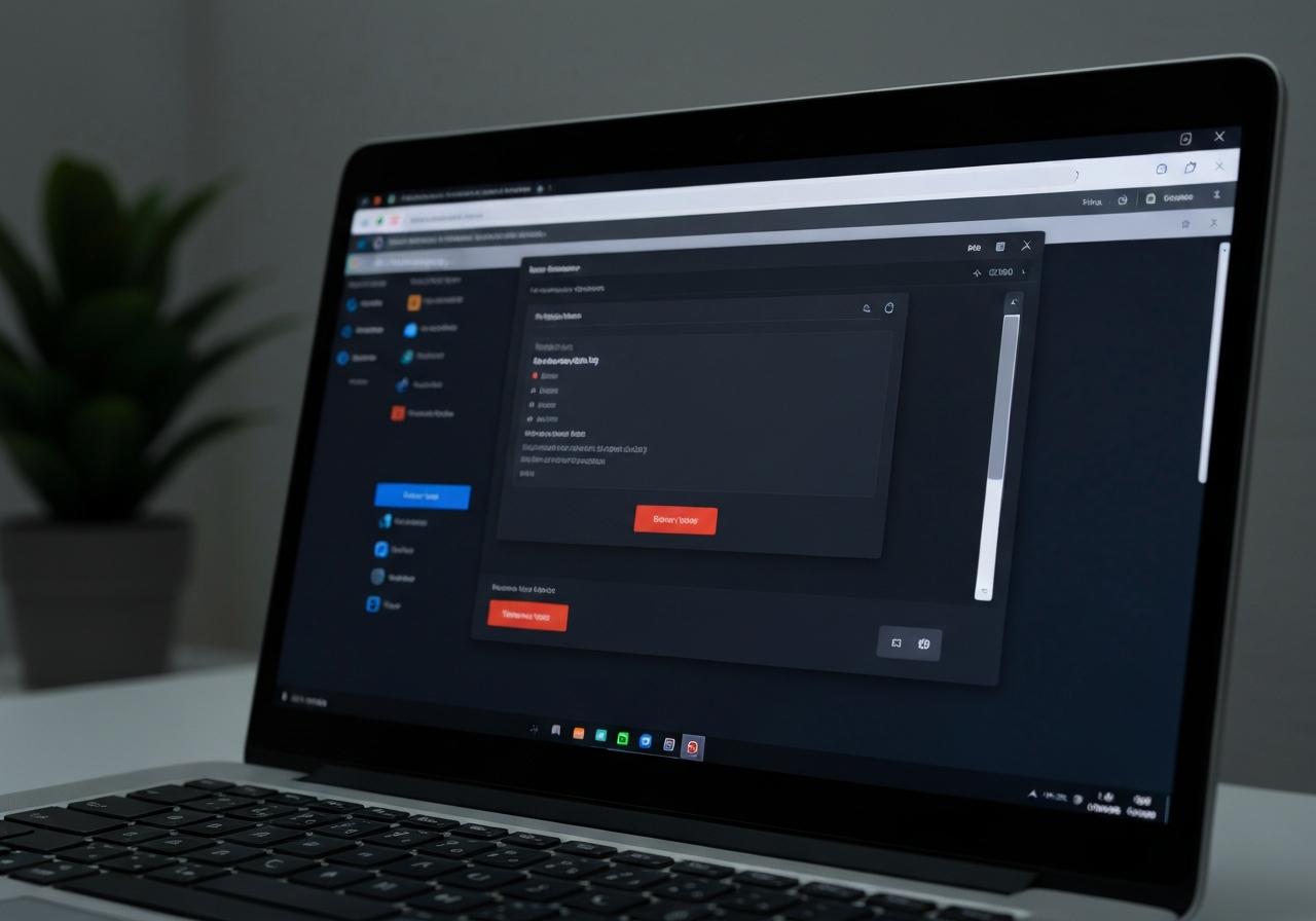 Navigateur web avec fenêtre pop-up publicitaire intrusive
